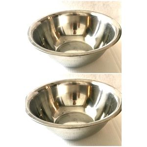 2x Mixing steel bowls restaurant quality 9” each